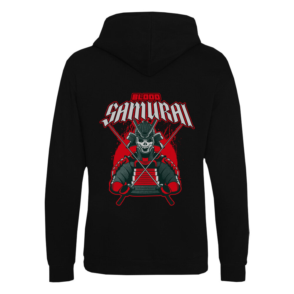 BLOOD SAMURAI - Organic Hoodie (Back) bonsaiwardrobe