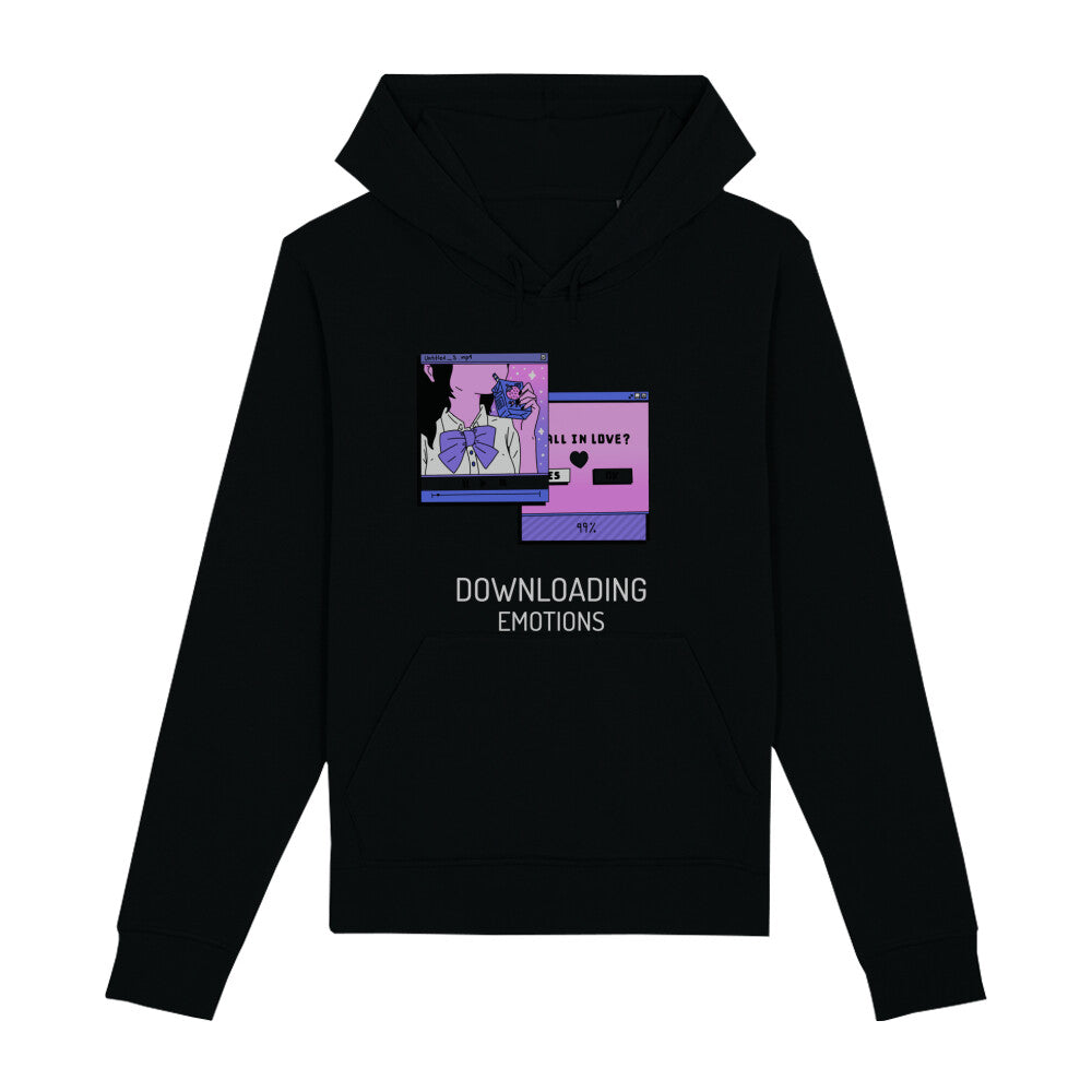 DOWNLOADING EMOTIONS II - Organic Hoodie bonsaiwardrobe