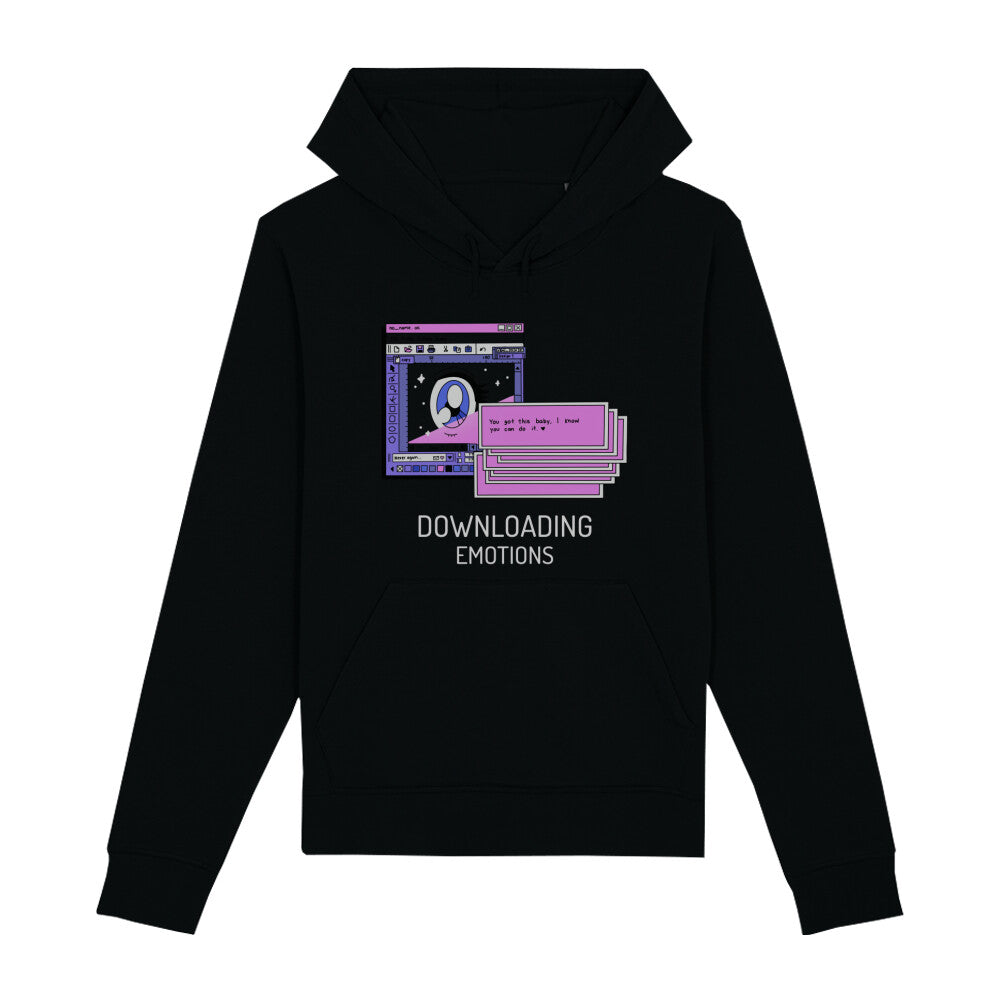 DOWNLOADING EMOTIONS - Organic Hoodie bonsaiwardrobe