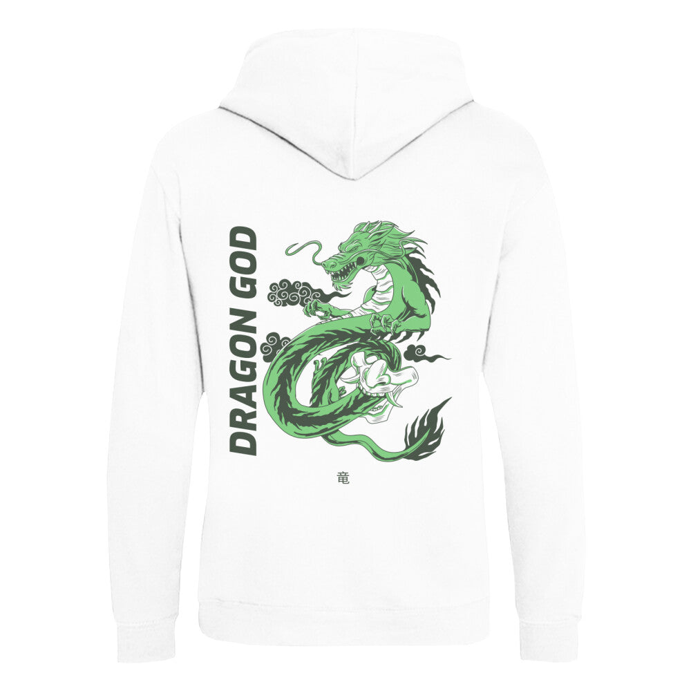DRAGON GOD I - Organic Hoodie (Back) bonsaiwardrobe