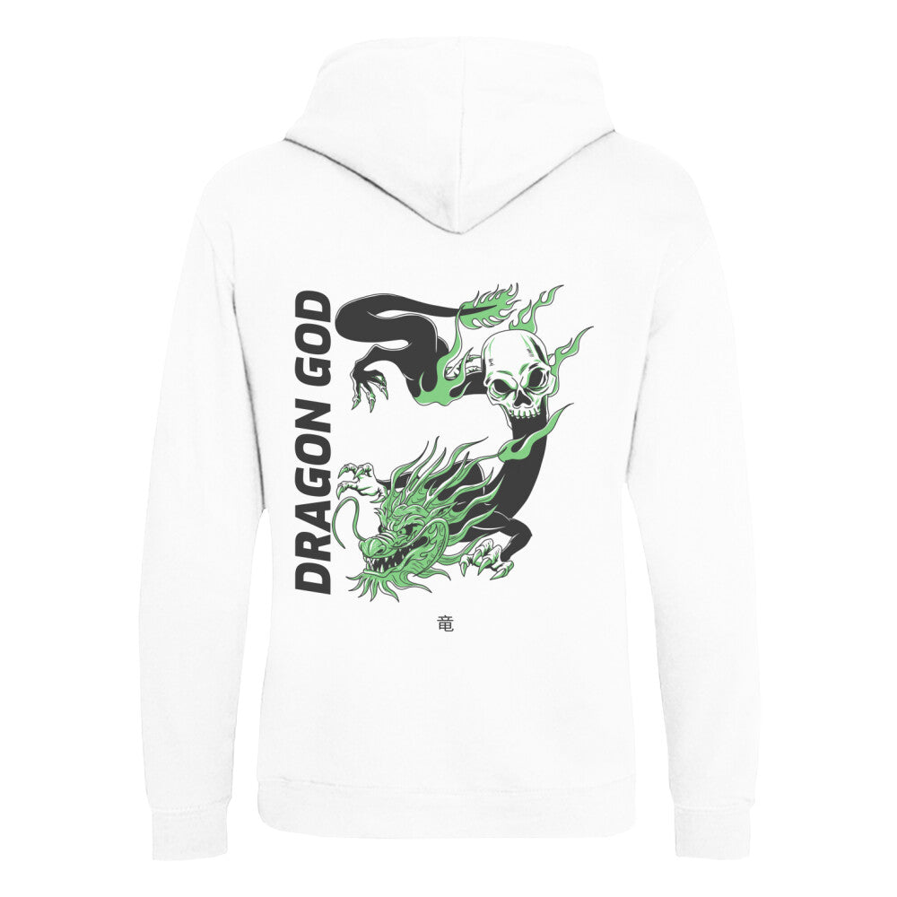 DRAGON GOD II - Organic Hoodie (Back) bonsaiwardrobe