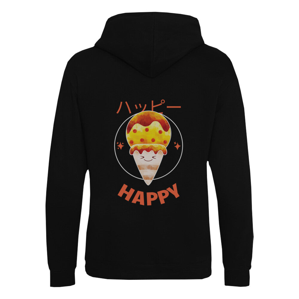 HAPPY - Organic Hoodie (Back) bonsaiwardrobe