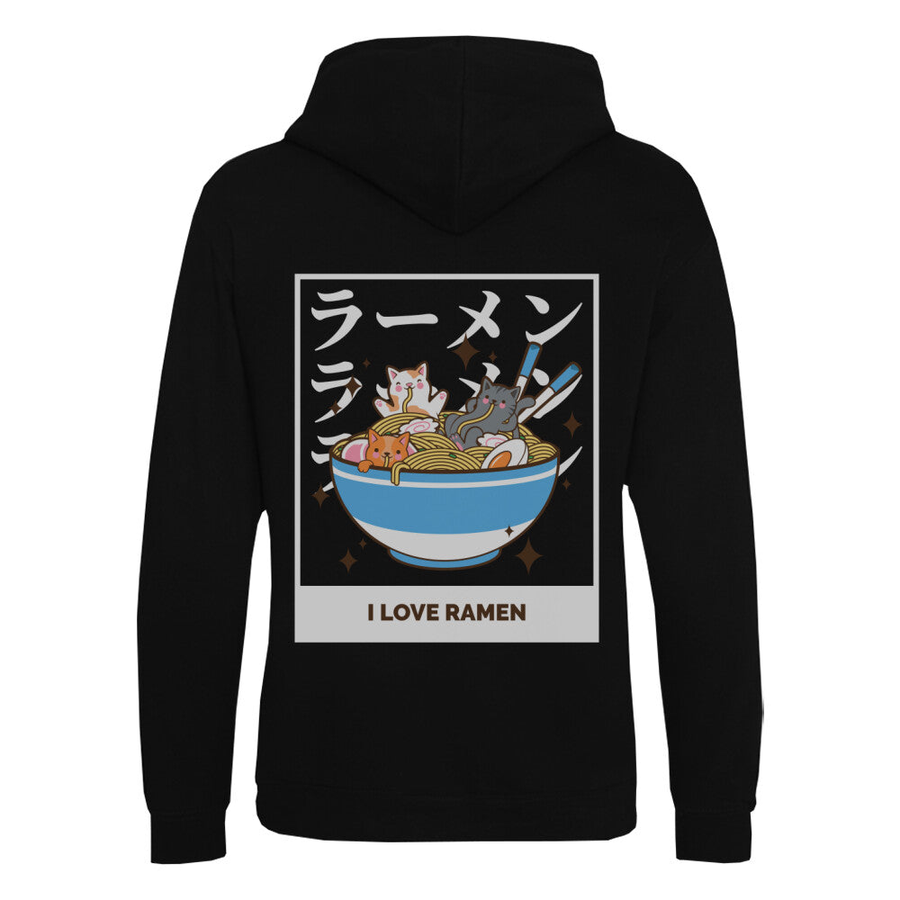 I LOVE RAMEN - Organic Hoodie (Back) bonsaiwardrobe