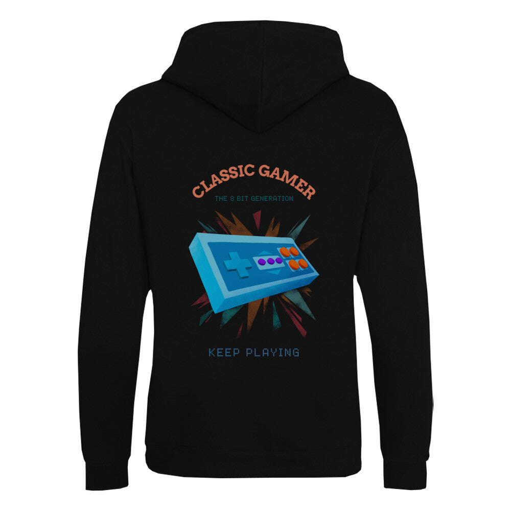 KEEP PLAYING - Organic Hoodie (Back) bonsaiwardrobe