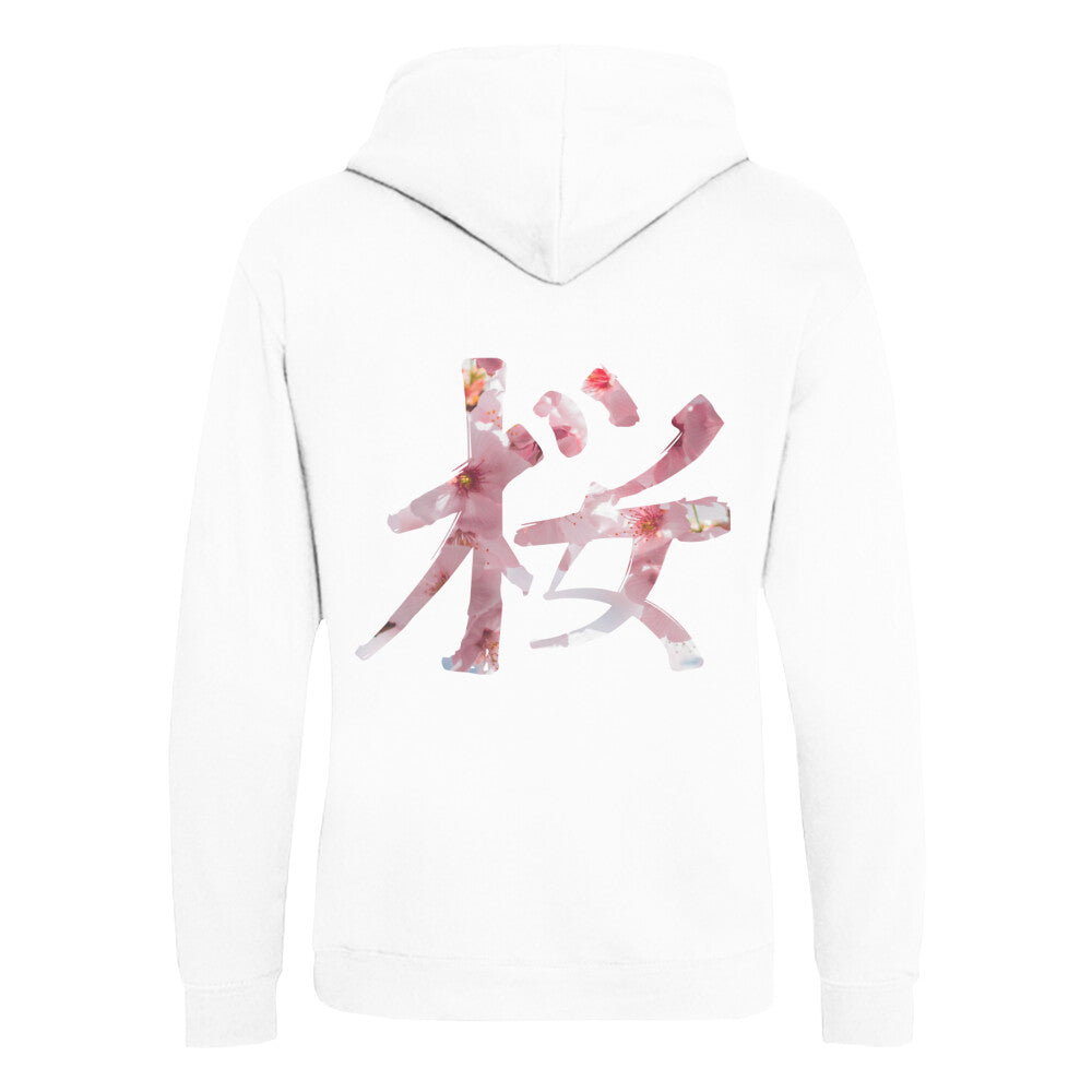 Kanji Sakura - Organic Hoodie (Back) bonsaiwardrobe