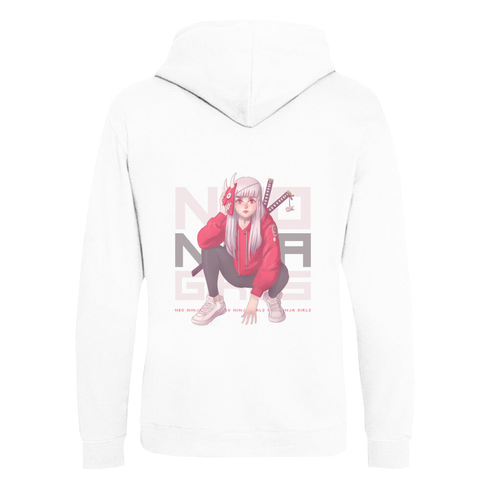 NEO NINJA GIRLS - Organic Hoodie (Back) bonsaiwardrobe