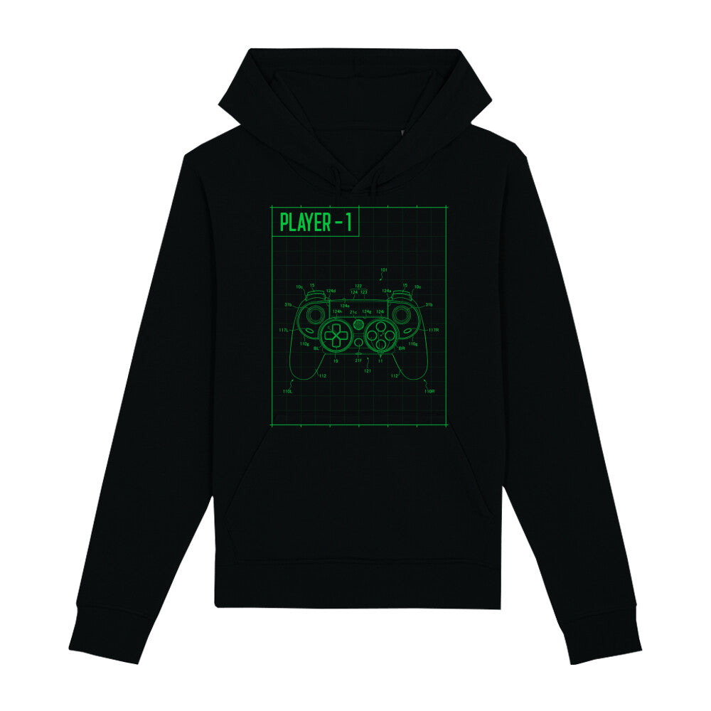 PLAYER-1 - Organic Hoodie bonsaiwardrobe