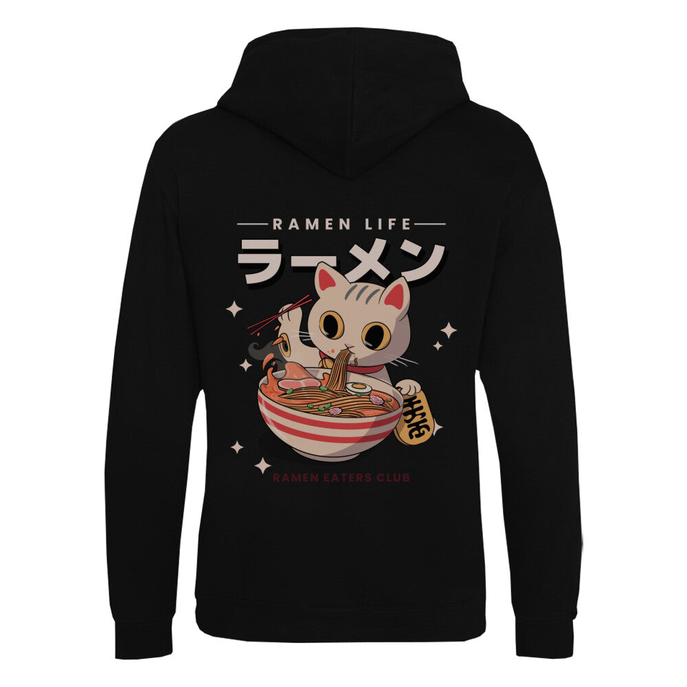 RAMEN LIFE - Organic Hoodie (Back) bonsaiwardrobe