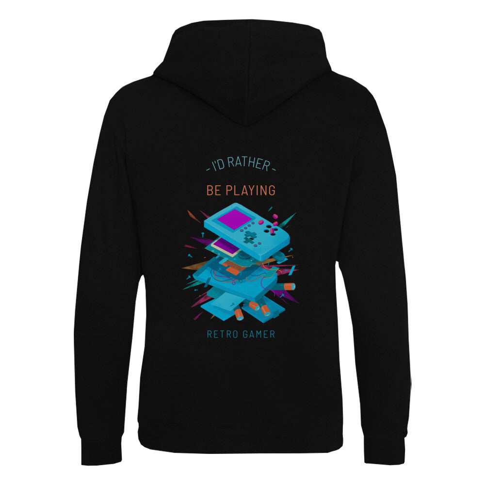 RETRO GAMER - Organic Hoodie (Back) bonsaiwardrobe