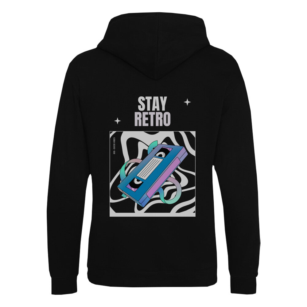 STAY RETRO - Organic Hoodie (Back) bonsaiwardrobe