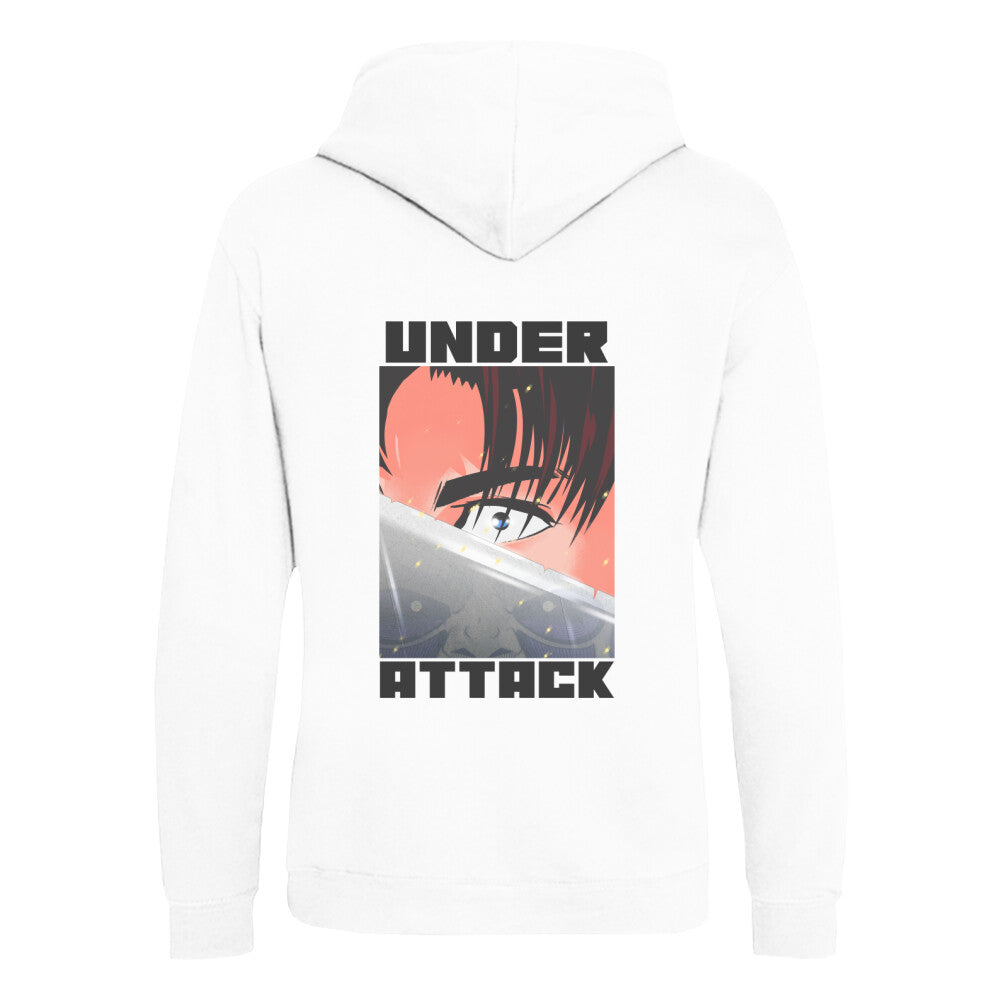 UNDER ATTACK - Organic Hoodie (Back) bonsaiwardrobe