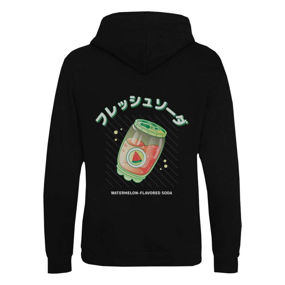 WATERMELON SODA - Organic Hoodie (Back) bonsaiwardrobe