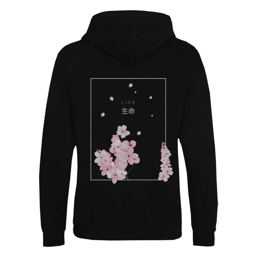 Kanji "Life" - Organic Hoodie (Back) - bonsaiwardrobe