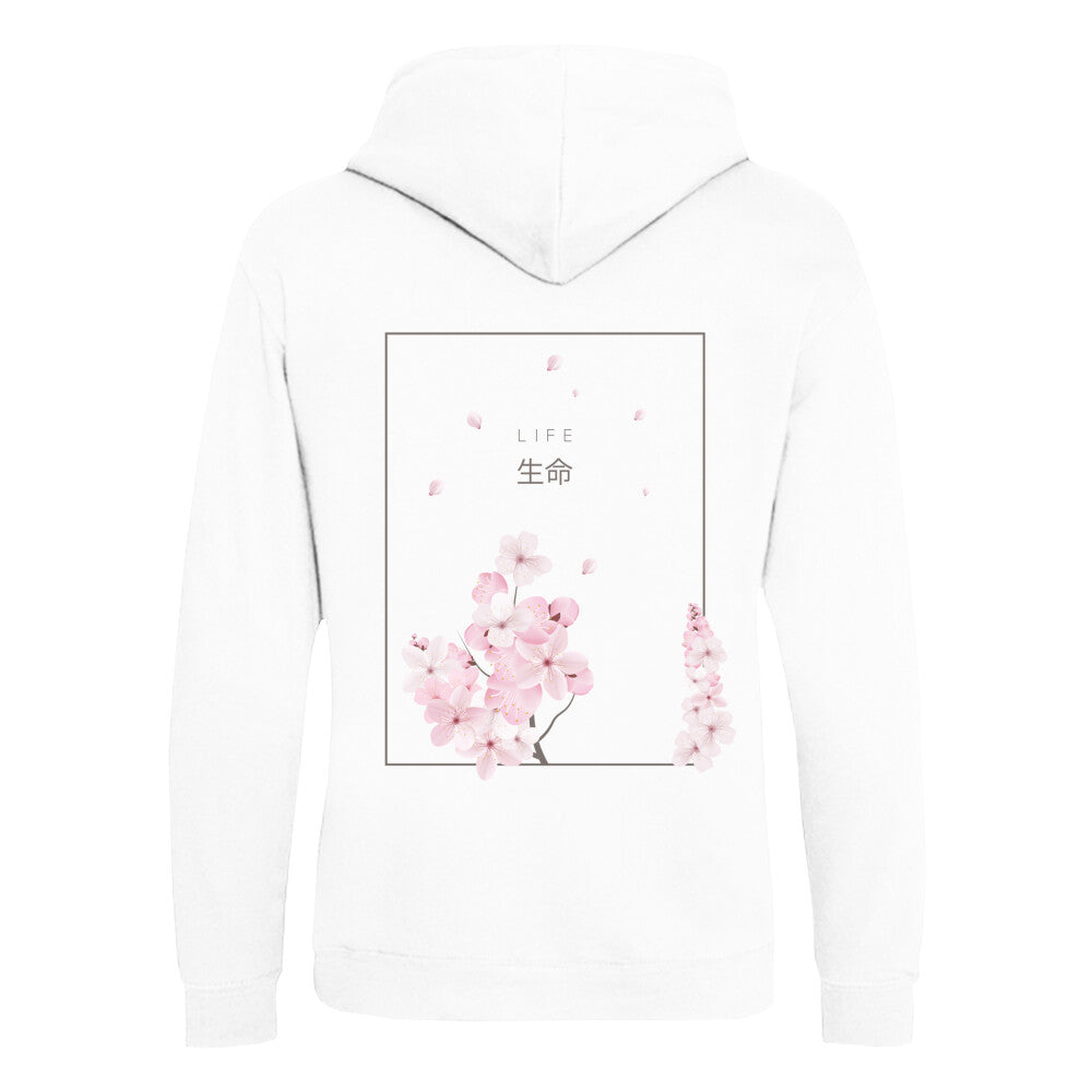 Kanji "Life" - Organic Hoodie (Back) - bonsaiwardrobe