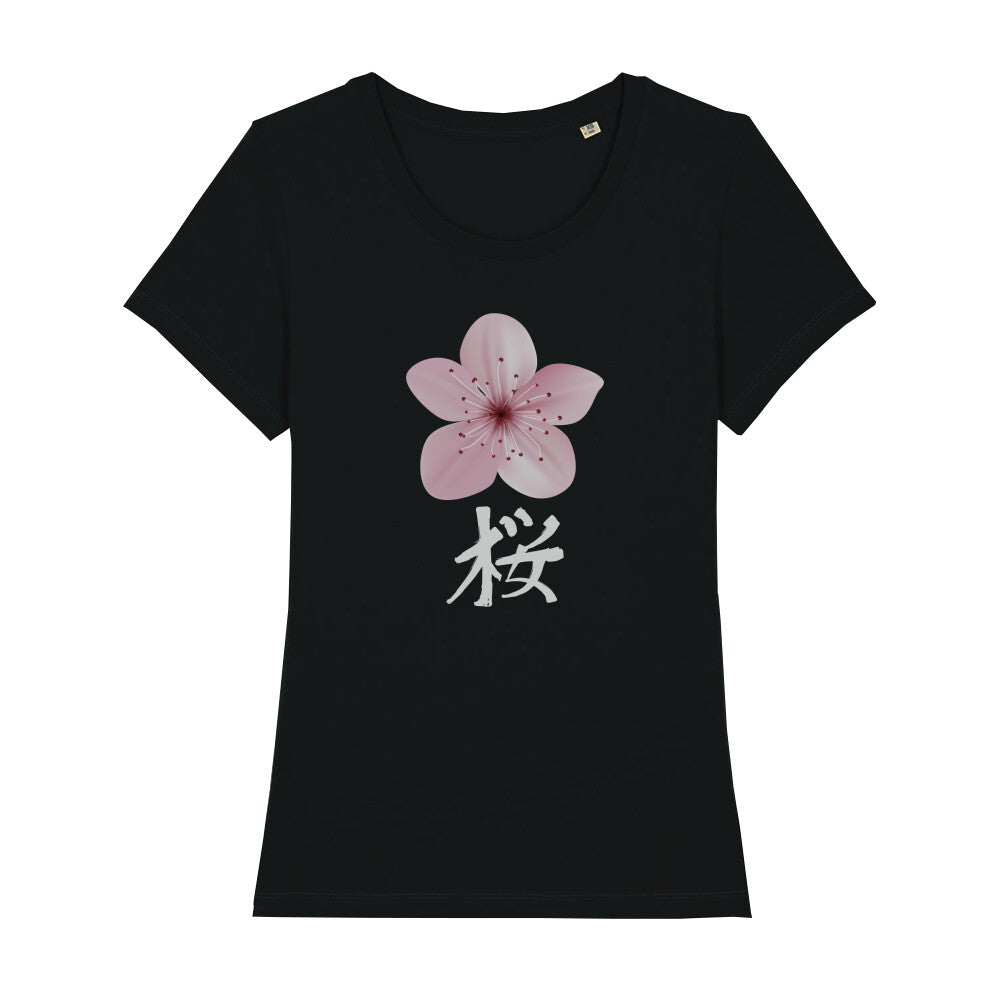 Kanji Kirschblüte - Organic Shirt Damen - bonsaiwardrobe