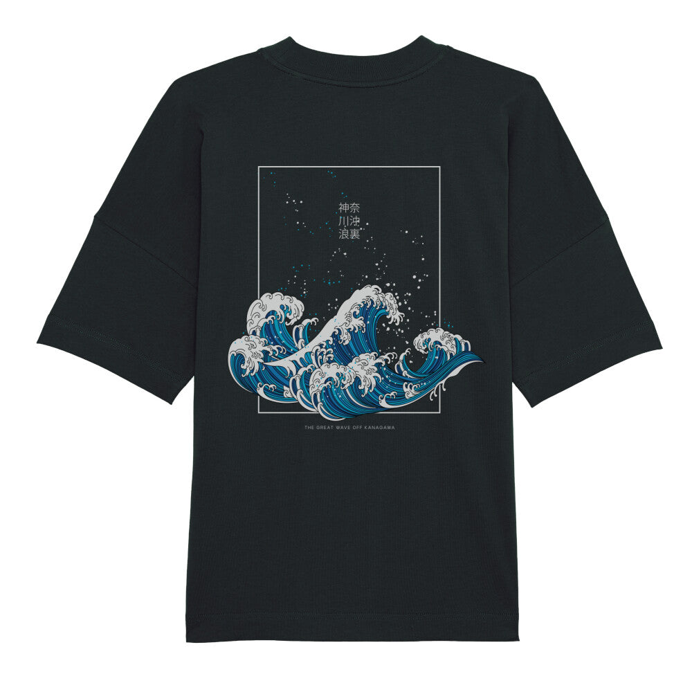 Kanji "Kanagawa" - Oversize Shirt (Back) - bonsaiwardrobe
