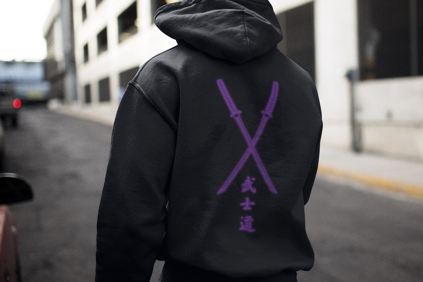 Kanji "Bushido" - Organic Hoodie (Back) - bonsaiwardrobe