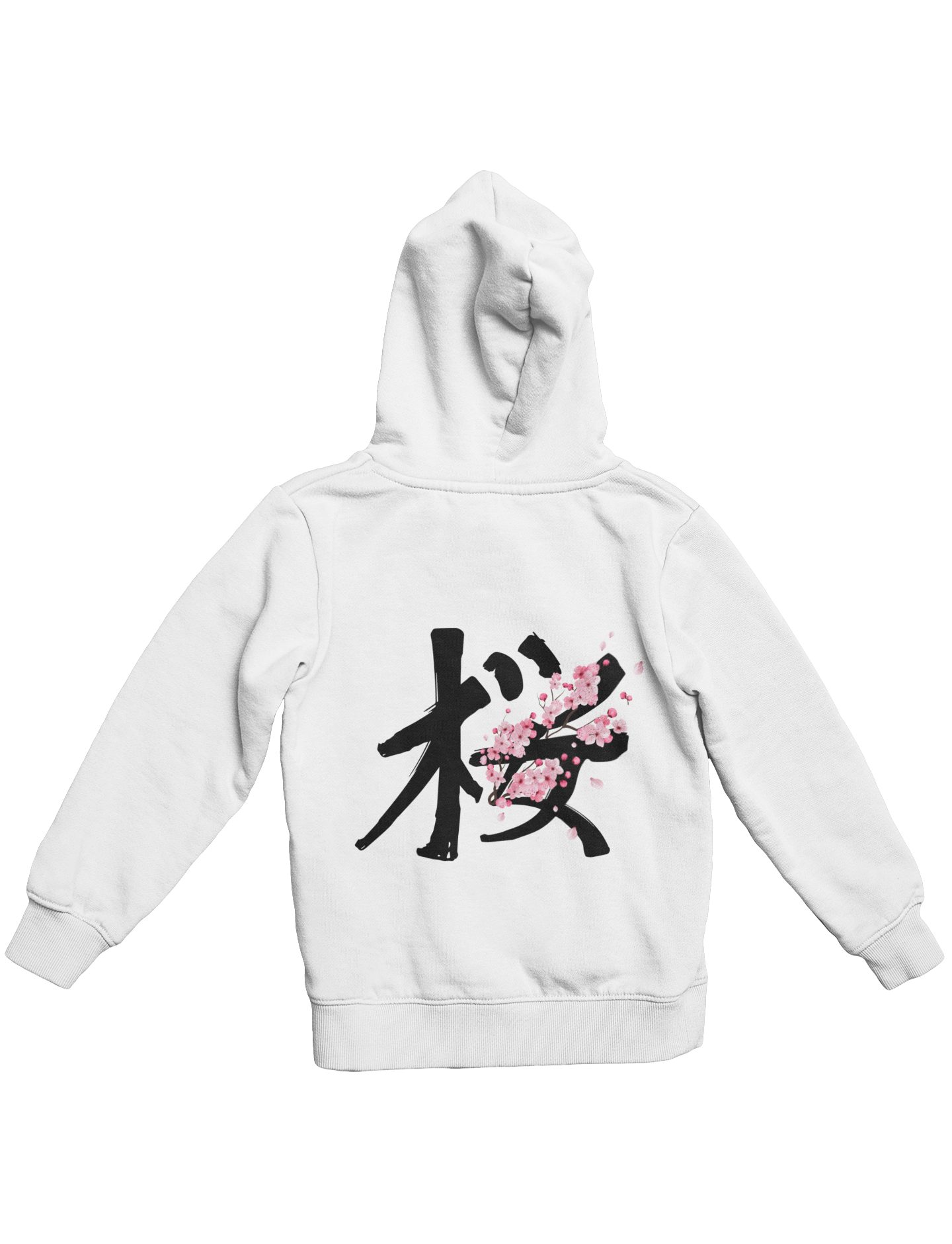 Kanji "Sakura" - Classic Hoodie (Back) - bonsaiwardrobe