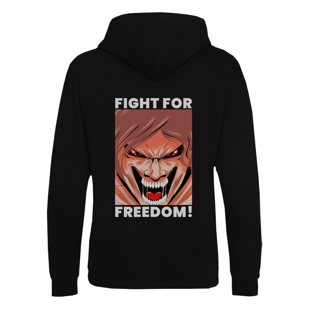 FOR FREEDOM - Organic Hoodie (Back) bonsaiwardrobe