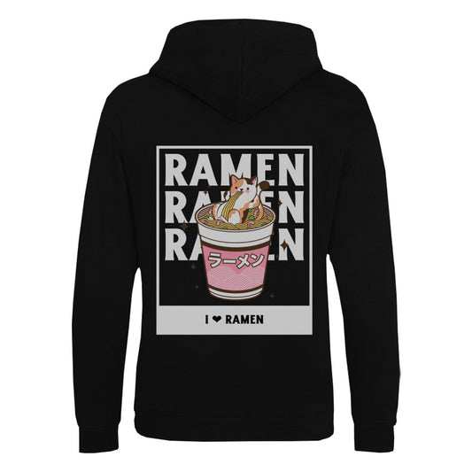 I ♥ RAMEN - Organic Hoodie (Back) bonsaiwardrobe