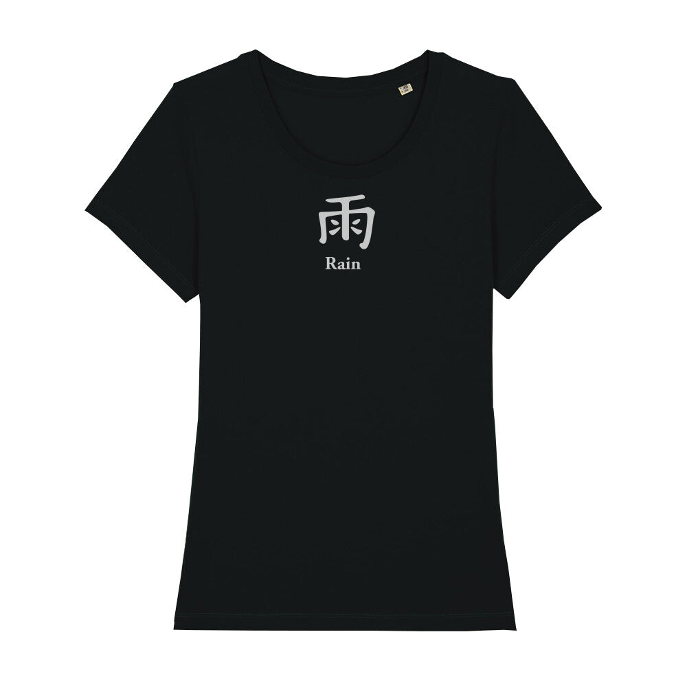 Kanji "Rain" - Organic Shirt Damen - bonsaiwardrobe