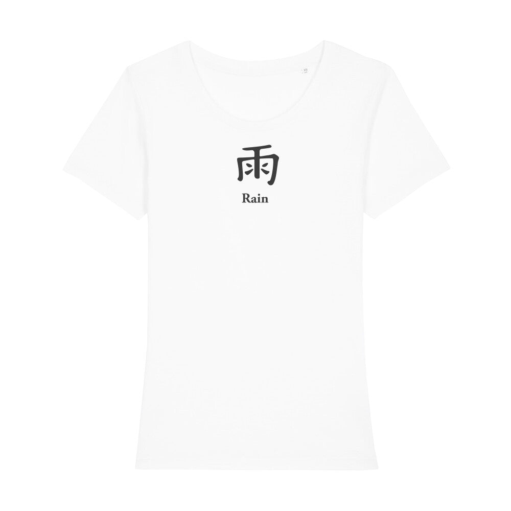 Kanji "Rain" - Organic Shirt Damen - bonsaiwardrobe