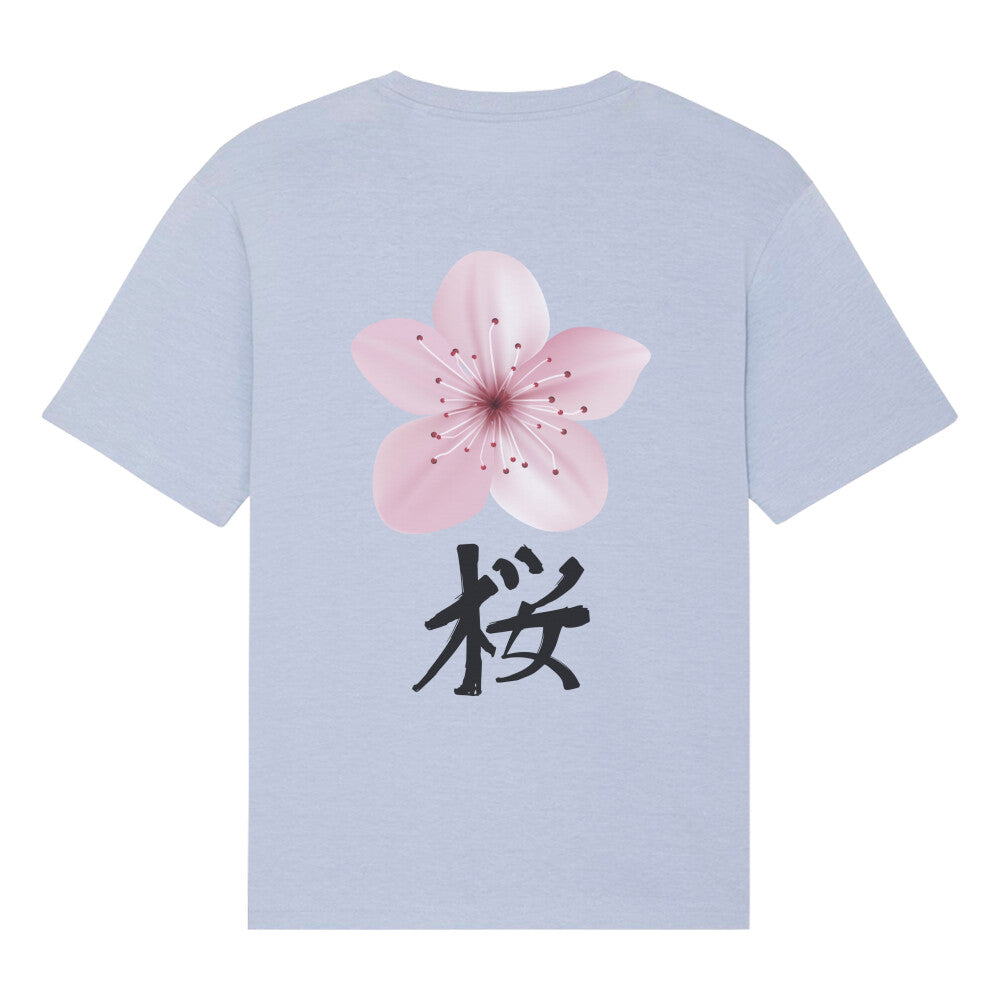 Kanji Kirschblüte - Oversize Fuser Shirt (Back) - bonsaiwardrobe