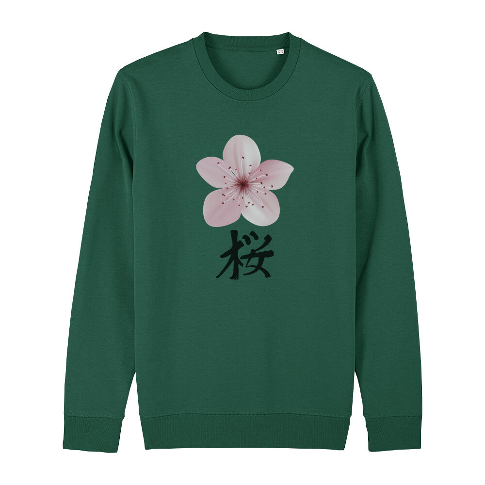 Kanji Kirschblüte - Organic Sweatshirt - bonsaiwardrobe