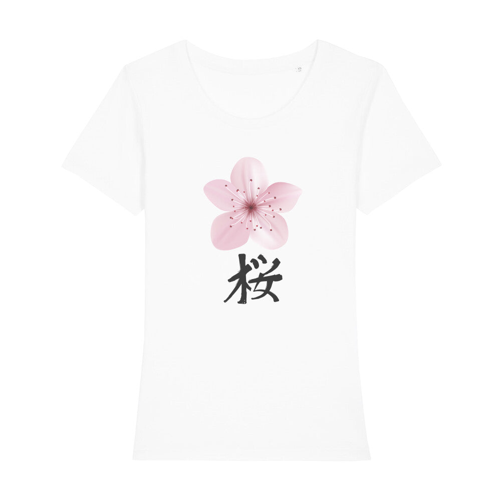 Kanji Kirschblüte - Organic Shirt Damen - bonsaiwardrobe