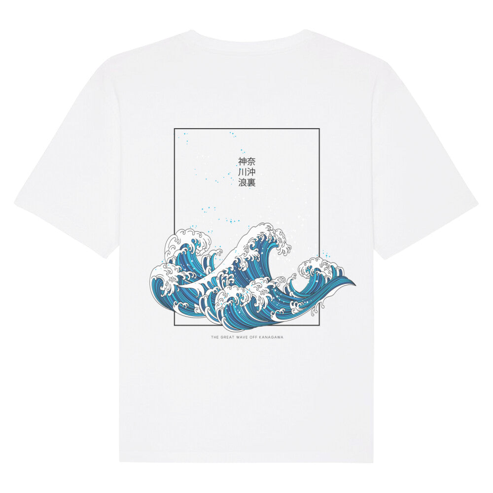 Kanji "Kanagawa" - Oversize Fuser Shirt (Back) - bonsaiwardrobe
