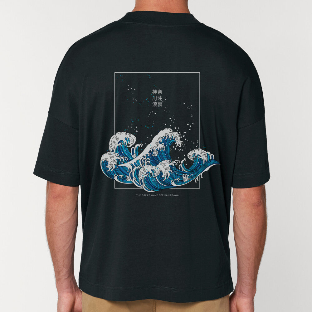 Kanji "Kanagawa" - Oversize Shirt (Back) - bonsaiwardrobe